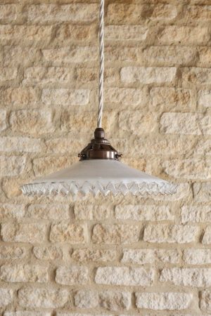 Antique Opaline Pendant Light
