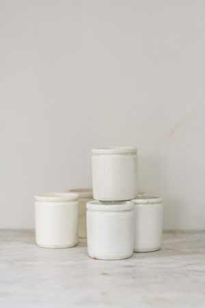 Small White Antique Pot