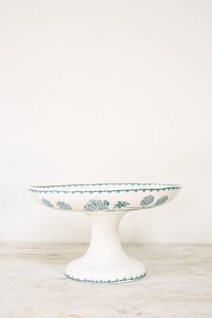 Ironstone Pedestal with Geranium Design